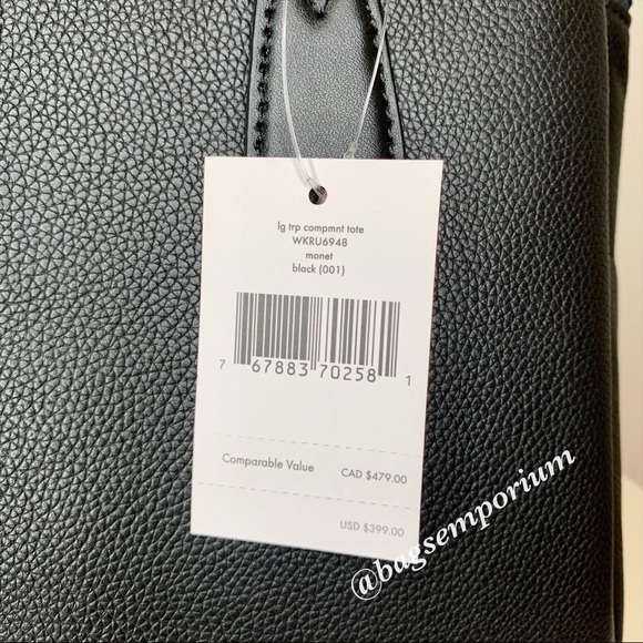 Kate Spade Large Leather Black Monet Tote Bag - Picture 13 of 15